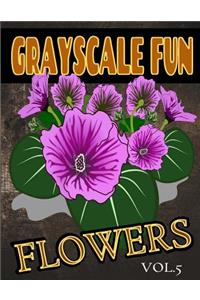 Grayscale Fun Flowers Vol.5
