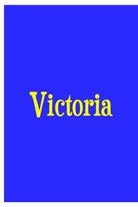 Victoria - Blue Personalized Notebook / Extended Lined Pages / Soft Matte Cover