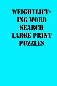 Weightlifting Word Search Large print puzzles