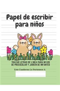 Papel de escribir para niños