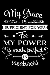 My Grace is sufficient for you, For my power is made perfect in weakness
