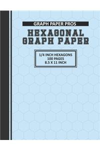 Hexagonal Graph Paper 1/4 Inch Hexagons
