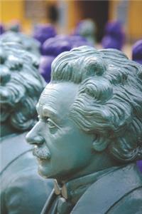 Iron Statues of Albert Einstein - Blank Lined Notebook