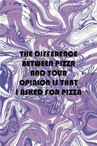 The Difference Between Pizza And Your Opinion Is That I Asked For Pizza