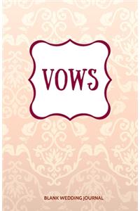 Vows Small Size Blank Journal-Wedding Vow Keepsake-5.5