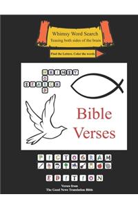Whimsy Word Search Coloring Book, Bible Verses, Calendar, Pictograms