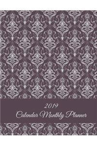 2019 Calendar Monthly Planner