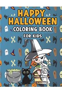 Happy Halloween Coloring Book for Kids
