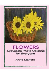 Flowers Grayscale Photo Coloring for Everyone