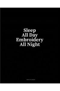 Sleep All Day Embroidery All Night: Menu Planner