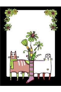 My Big Fat Bullet Journal for Cat Lovers Funny Cats in Socks with Flowers 10