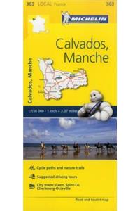 Calvados, Manche - Michelin Local Map 303