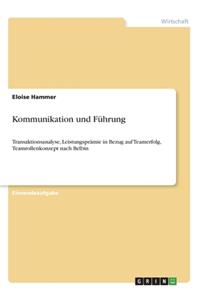 Kommunikation und Führung: Transaktionsanalyse, Leistungsprämie in Bezug auf Teamerfolg, Teamrollenkonzept nach Belbin