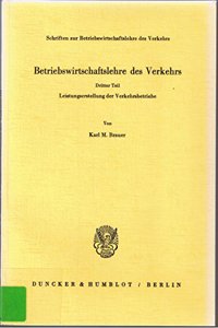 Betriebswirtschaftslehre Des Verkehrs