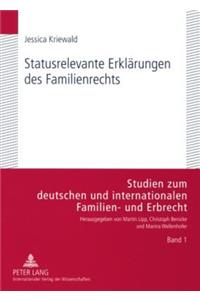 Statusrelevante Erklaerungen Des Familienrechts