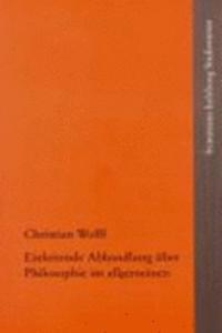 Einleitende Abhandlung Uber Philosophie Im Allgemeinen