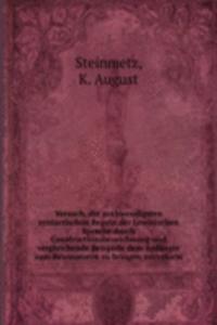 VERSUCH DIE NOTHWENDIGSTEN SYNTACTISCHE