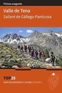Mapa Top 25 Valle de Tena. Sallent de Gallego-Panticosa