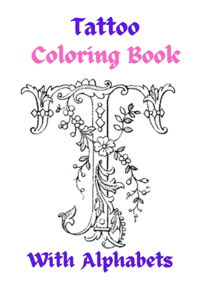 Tattoo Coloring Book With Alphabets