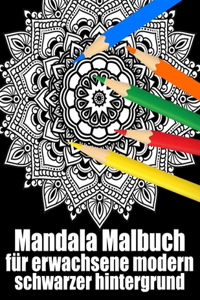 Mandala Malbuch für erwachsene modern schwarzer hintergrund