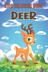 Kids Coloring Book Deer