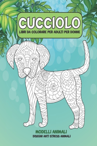 Libri da colorare per adulti per donne - Disegni Anti stress Animali - Modelli Animali - Cucciolo