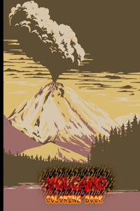 Volcano coloring book