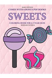 Coloring Book for 4-5 Year Olds (Sweets)