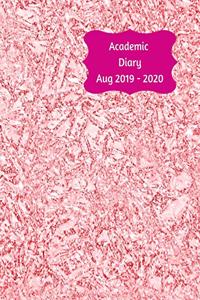 Academic Diary Aug 2019-2020: 8x10 day to a page academic year diary, hourly appointments and space for notes on each page. Perfect for teachers, students and small business owne