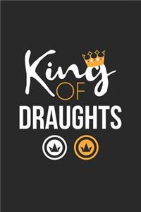 Draughts Notebook - King of Draughts Board Game Draughts Player Gift - Draughts Journal