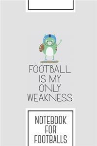 Notebook for footballs