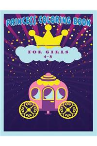 Princess Coloring Book for Girls 4-8