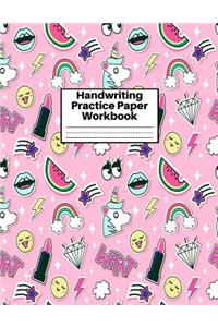 Handwriting Practice Paper Workbook