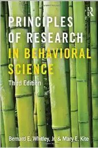 Principles Of Research In Behavioral Science,