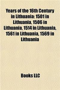Years of the 16th Century in Lithuania