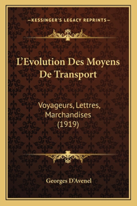 L'Evolution Des Moyens De Transport