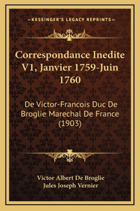 Correspondance Inedite V1, Janvier 1759-Juin 1760