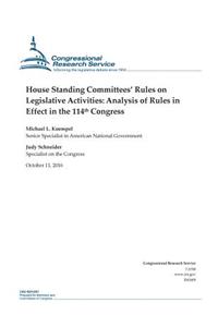 House Standing Committees' Rules on Legislative Activities