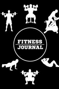 Fitness Journal: All Black Gym Workout: Workout Log & Food Journal: Track Your Fitness & Workouts (Fitness Journal): Fitness Journal an
