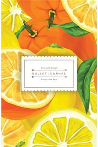 Bullet Journal Beyond the Soul: Juicy Orange Journal - 130 Dot Grid Pages - High Inspiring Creative Design Idea