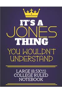 It's A Jones Thing You Wouldn't Understand Large (8.5x11) College Ruled Notebook