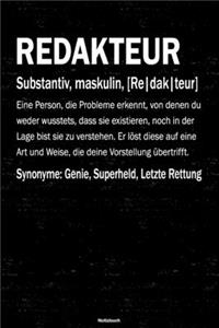 Redakteur Notizbuch