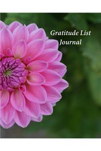 Gratitude List Journal