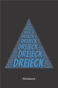 Dreieck: Notizblock - Notizbuch - DIN A5, 120 Seiten - Liniert, Lined, Linien - Notizen, Termine, Planer, Tagebuch, Organisation - Wortwolke Geschenk