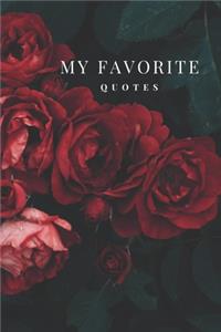 My Favorite Quotes Notebook