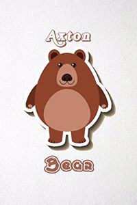 Axton Bear A5 Lined Notebook 110 Pages