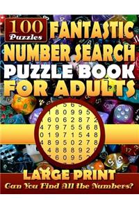 Fantastic Number Search Puzzle Book for Adults