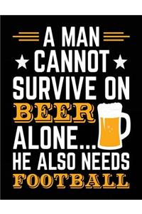 A Man Cannot Survive On Beer Alone... He Also Needs Football