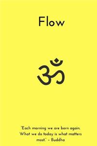 Flow: 6x9 Gratitude Book Journal, Reflect on Personal Gratitude, Yellow Cover, Mindfulness, Daily Grateful Diary, 110 Blank Ruled Pages with Inspirational Quotes