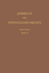 Jahrbuch Des Offentlichen Rechts Der Gegenwart